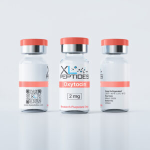 Oxytocin 2mg vial viewed from different angles