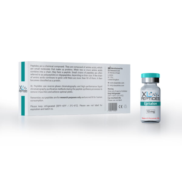 Label details on back of Epitalon peptide box
