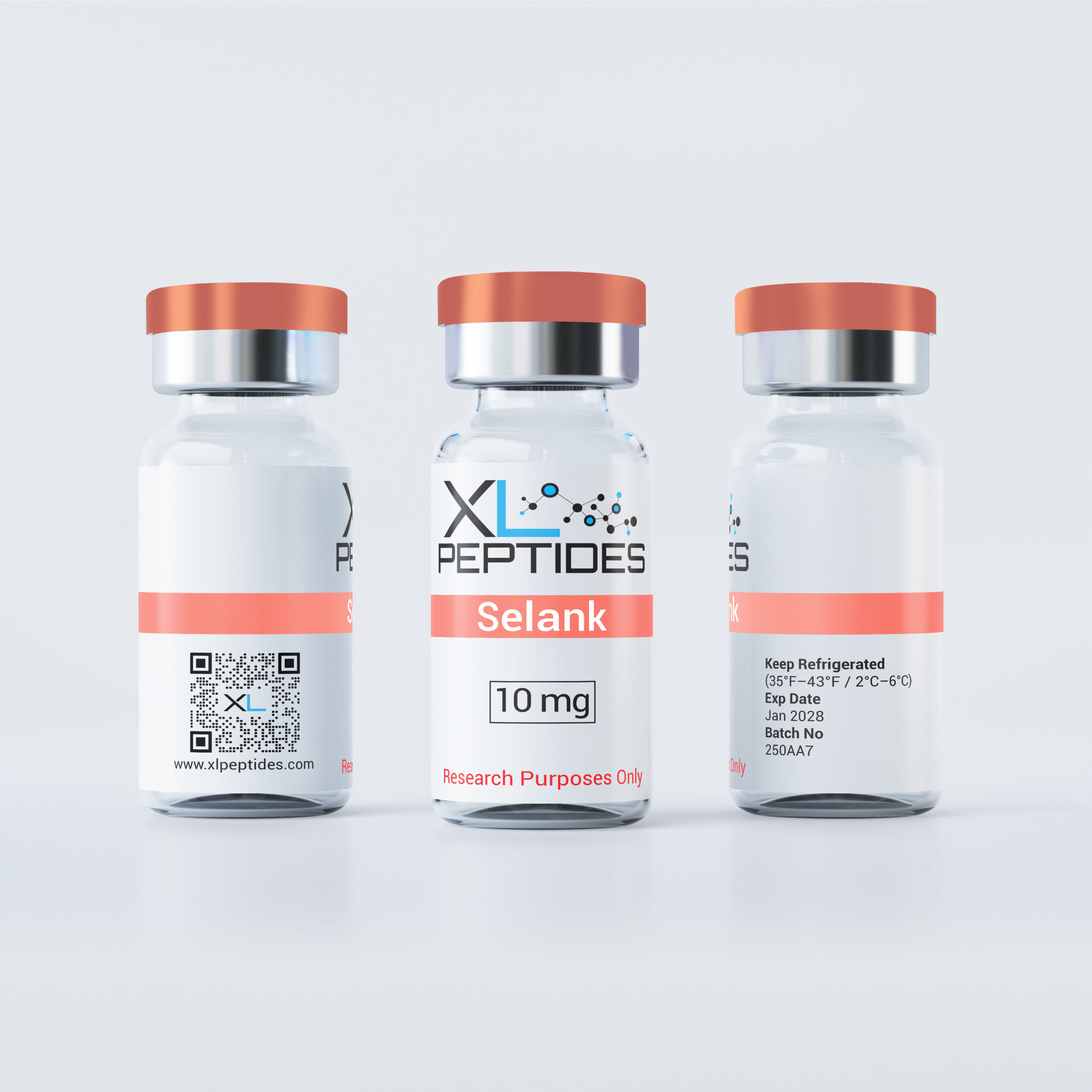 selank 10mg peptide vial