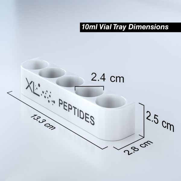 Peptide Tray Vial Holder for 10ml Vials measurements