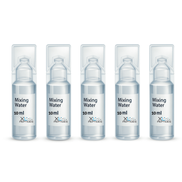 nasal spray bottle and mixing water for peptides